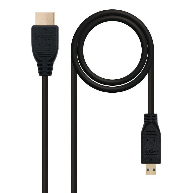 Cabo Micro HDMI Nanocable 10.15.3502 / Cabo HDMI Macho - Micro HDMI Macho / 1,8 M / Preto