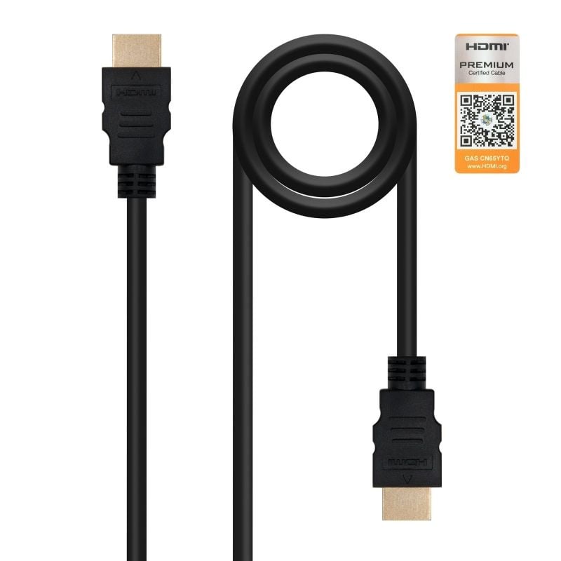 Nanocabo HDMI 2.0 4K 10.15.3601-l150 / Macho HDMI - Macho HDMI / 1,5m / Certificado / Preto