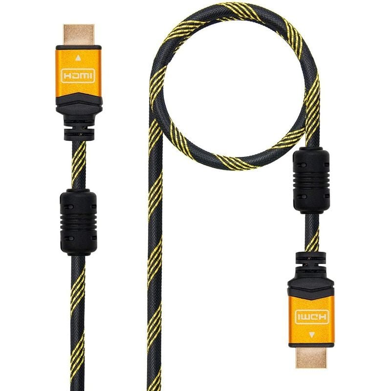 Nanocabo HDMI 2.0 4K 10.15.1602 / Macho HDMI - Macho HDMI / 1,5m / Preto / Laranja