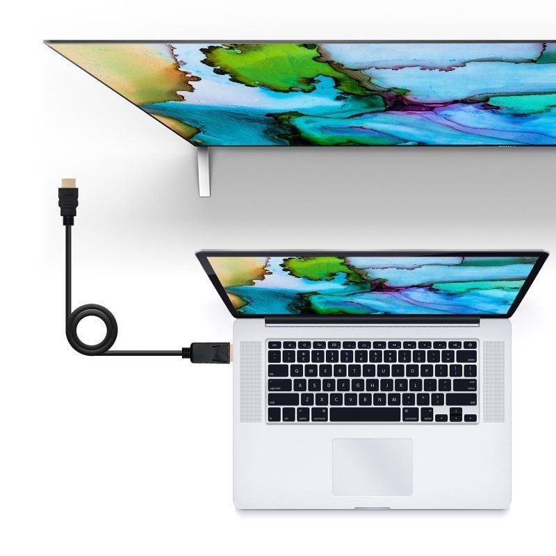 Cabo Conversor Nanocable 10.15.4310 / Displayport Macho - HDMI Macho / 10m / Preto