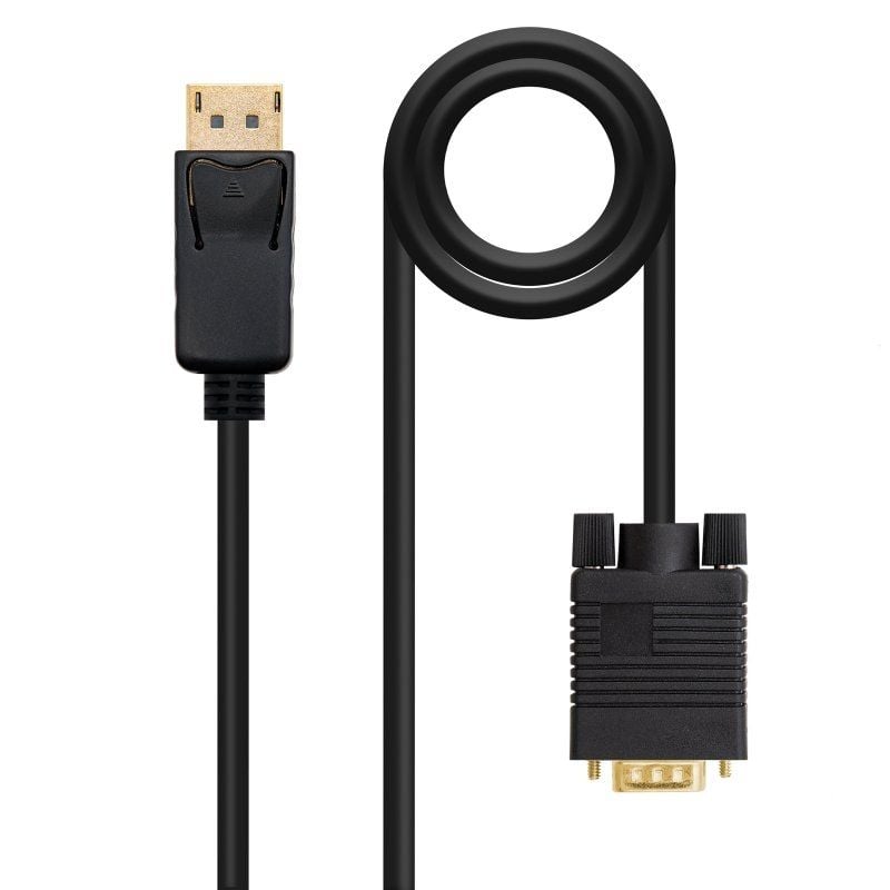 Cabo Conversor Nanocable 10.15.4401 / Displayport Macho - VGA Macho / 1m / Preto