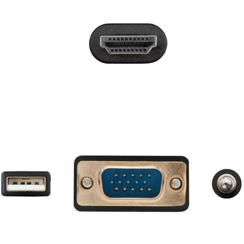 Cabo Conversor Nanocable 10.15.4612 / HDMI Macho - VGA Macho / Jack 3.5 Macho / USB Macho / 1.8m /…