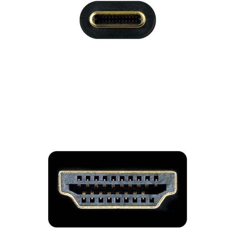 Cabo Conversor Nanocable 10.15.5135 / USB Tipo C Macho - HDMI Macho / 5m / Preto