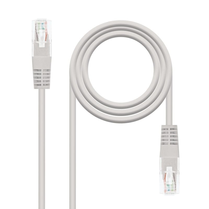 Cabo de Rede RJ45 UTP Nanocable 10.20.0105 Cat.5e / 5m / Cinzento