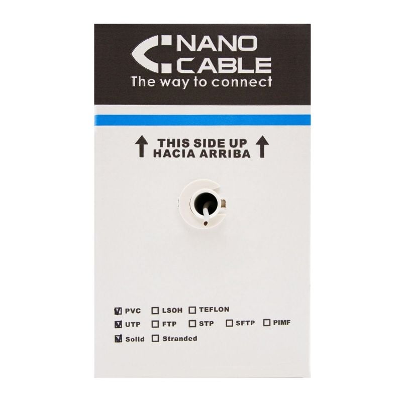 Nanocable 10.20.0304 Bobine de Cabo UTP RJ45 Cat.5e / 305m / Cinzento