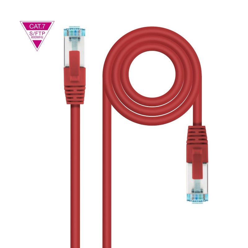 Cabo de Rede RJ45 SFTP Nanocable 10.20.1701-r Cat.7 / 1m / Vermelho