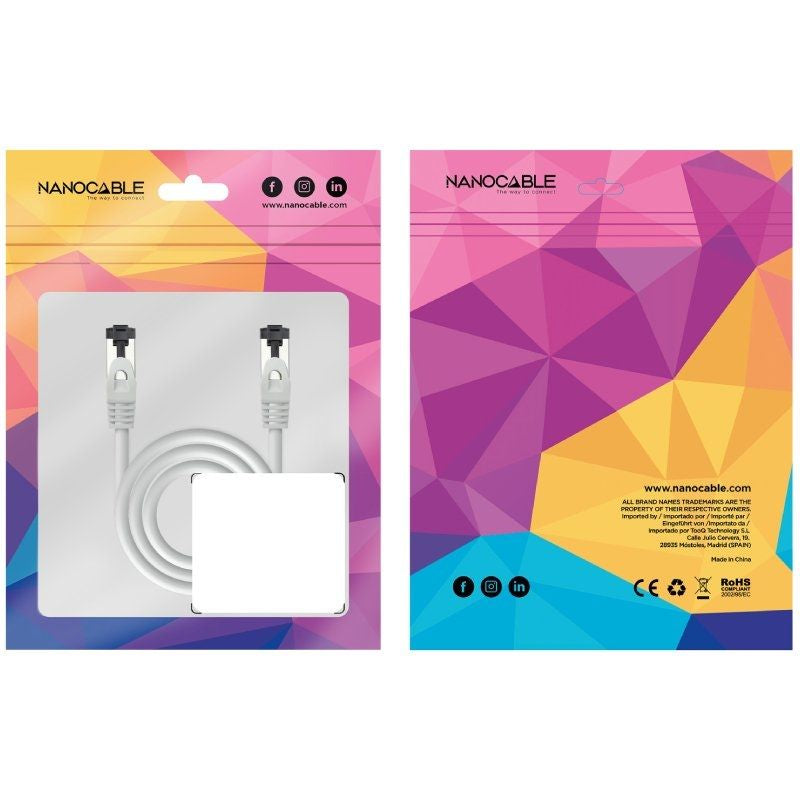 Cabo de Rede RJ45 SSTP Nanocable 10.20.2000-l25 Cat.8.1 / 25cm / Cinzento