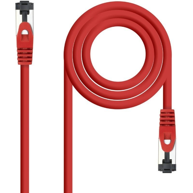 Cabo de Rede RJ45 SSTP Nanocable 10.20.2001-r Cat.8.1 / 1m / Vermelho