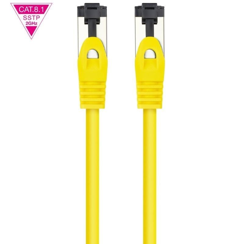 Cabo de Rede RJ45 SSTP Nanocable 10.20.2002-y Cat.8.1 / 2m / Amarelo