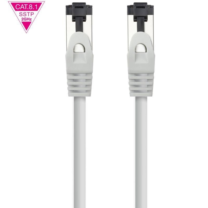 Cabo de Rede RJ45 SSTP Nanocable 10.20.2002 Cat.8.1 / 2m / Cinzento