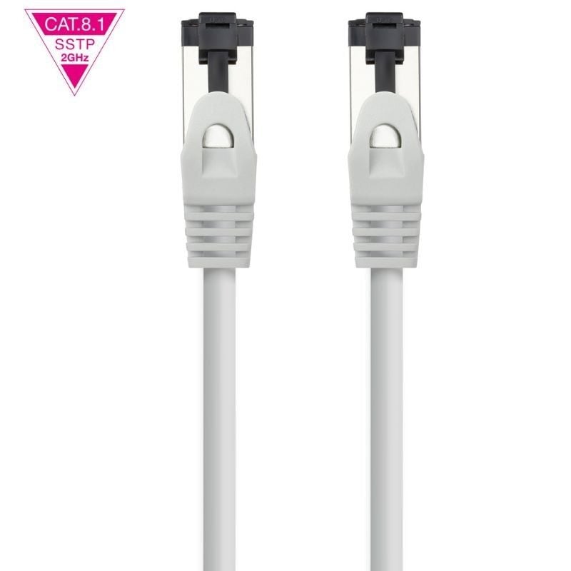 Cabo de Rede RJ45 SSTP Nanocable 10.20.2007 Cat.8.1 / 7m / Cinzento