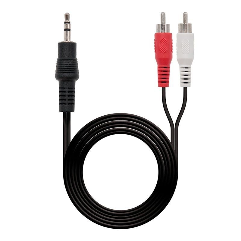 Cabo Estéreo Nanocable 10.24.0310 / Jack 3.5 Macho - 2x RCA Macho / 10m / Preto