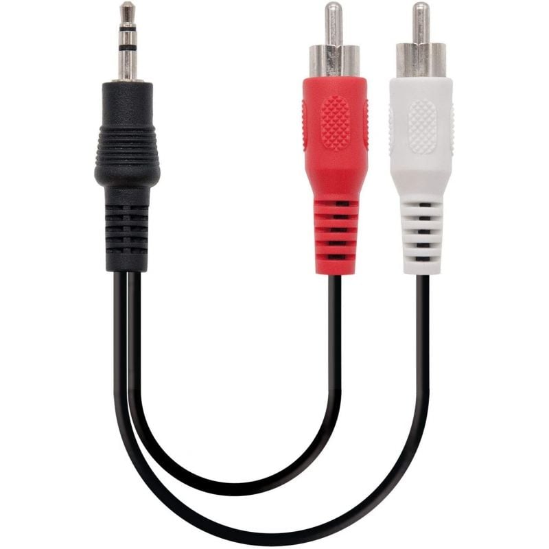 Cabo Estéreo Nanocable 10.24.0310 / Jack 3.5 Macho - 2x RCA Macho / 10m / Preto