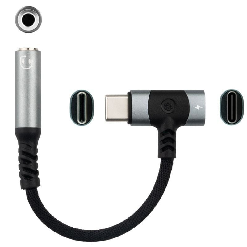 Cabo Conversor de Áudio Nanocable 10.24.1207 / USB Tipo C Macho - Jack 3.5 / USB Tipo C Fêmea / 10c…