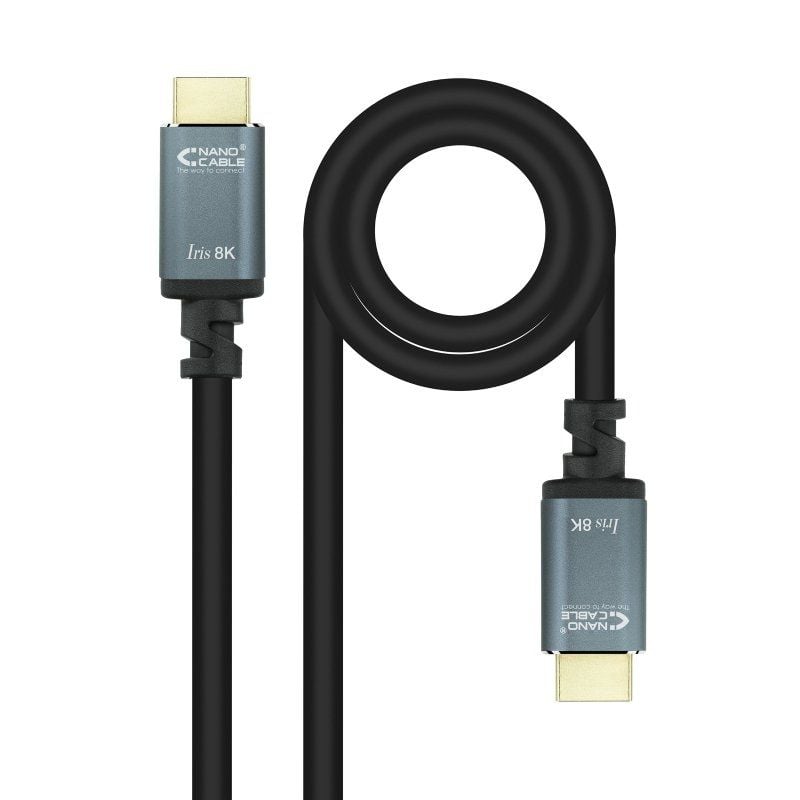 HDMI 2.1 8K Nanocable 10.15.8001 / Macho HDMI - Macho HDMI / 1m / Preto
