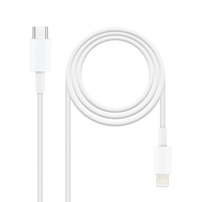 Cabo USB 2.0 Tipo C Lightning Nanocable 10.10.0600 / USB Tipo C Macho - Lightning Macho / 50cm / Br…
