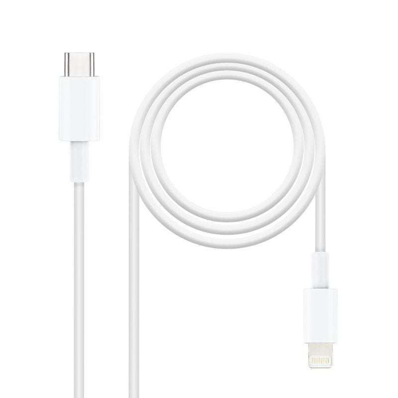 Cabo USB 2.0 Tipo C Lightning Nanocable 10.10.0600 / USB Tipo C Macho - Lightning Macho / 50cm / Br…