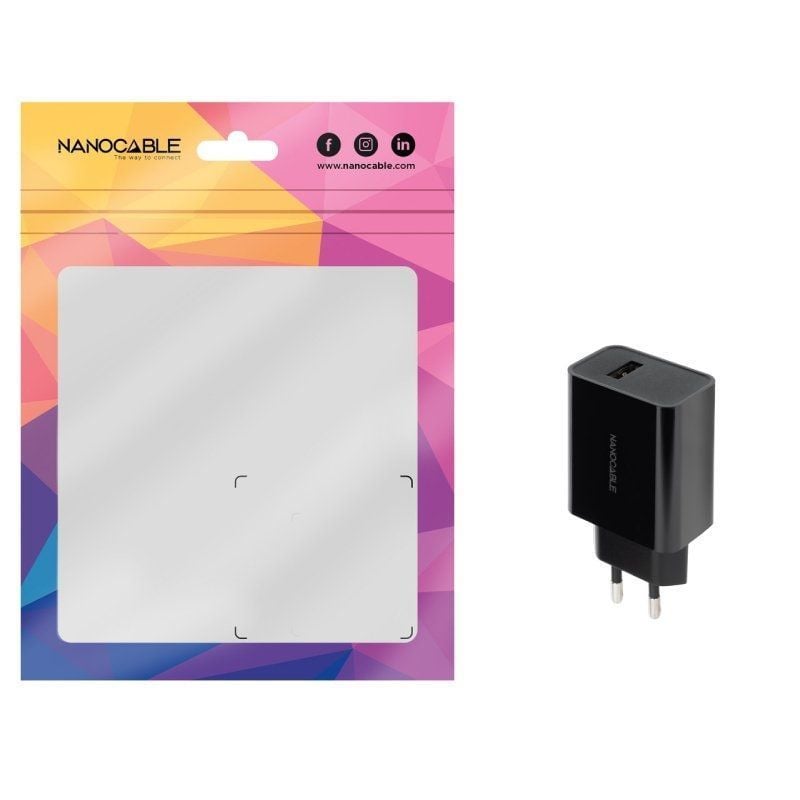 Carregador de Parede Nanocable 10.10.2004 / 1xusb / 10W / Preto