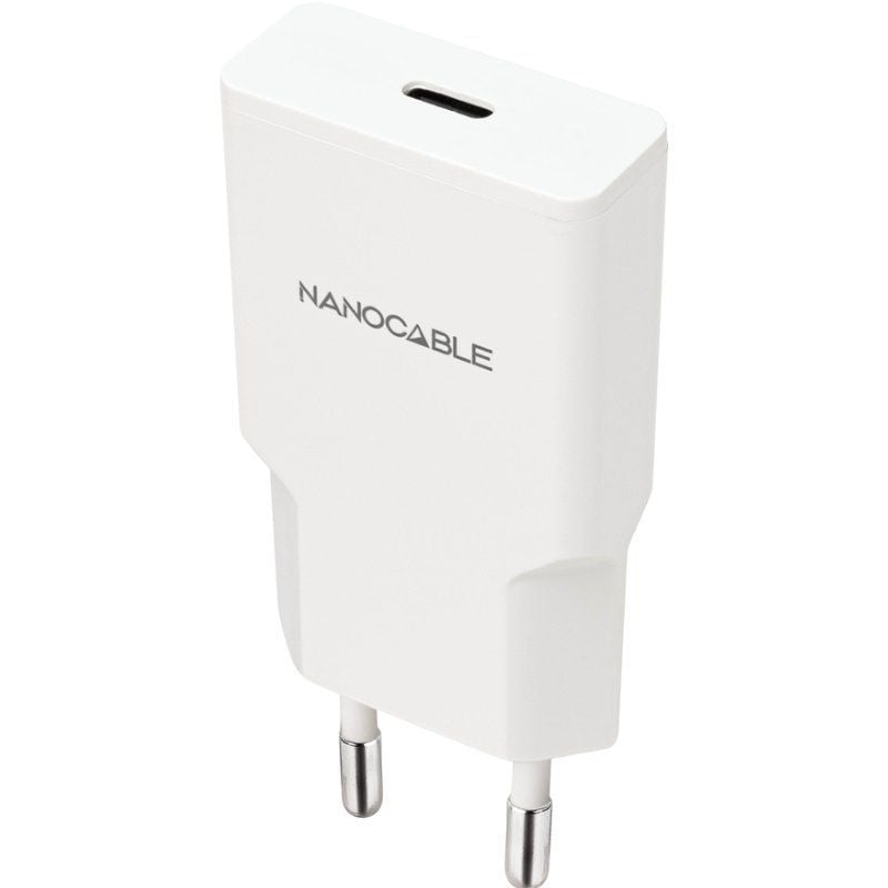 Carregador de Parede Nanocable 10.10.2024 / 1xusb Type-c / 25W / Branco