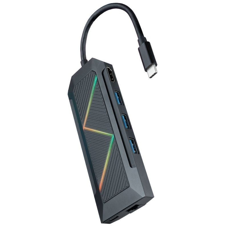 Docking USB Type-c Nanocable 10.16.0801 / 3xusb / 1xusb Type-c PD / 1xhdmi / 1xrj45 / 1xsd TF Card…