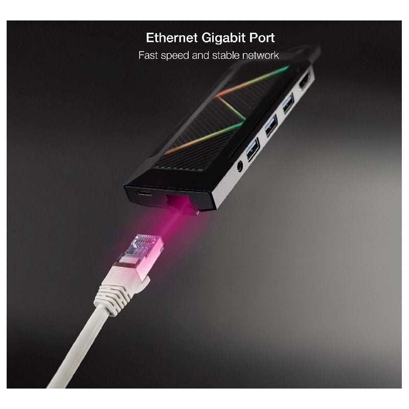 Docking USB Type-c Nanocable 10.16.0901 / 3xusb / 1xusb Type-c PD / 1xhdmi / 1xrj45 / 1xsd TF Card…