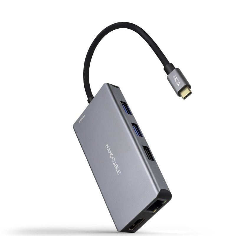 Docking C-type Nanocable 10.16.1009 / 3xusb / 2xhdmi 4K / 1xrj45 / 1xleitor de Cartões / 1xusb C-ty…
