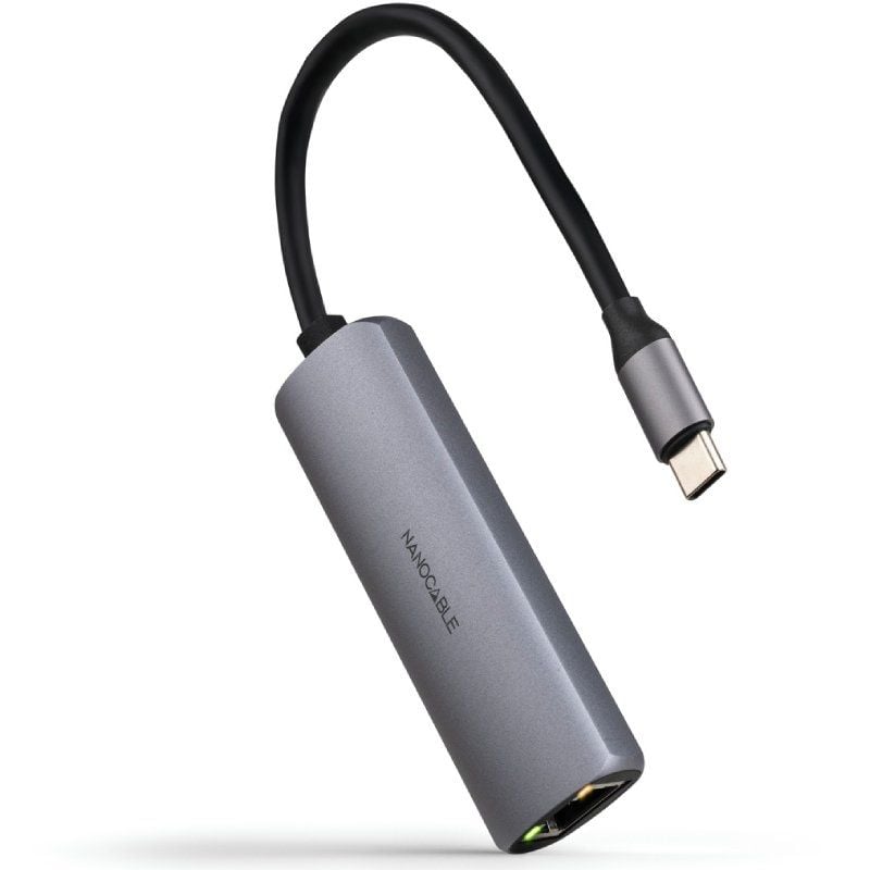 Hub USB Tipo C 3.1 Nanocable 10.16.4603 / 1xusb Tipo C PD / 1xrj45 / Cinzento