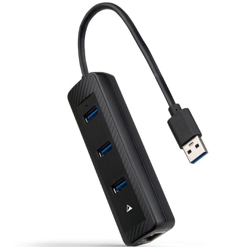 Hub USB 3.0 Nanocable 10.16.4604 / 3xusb / 1xrj45 / Preto