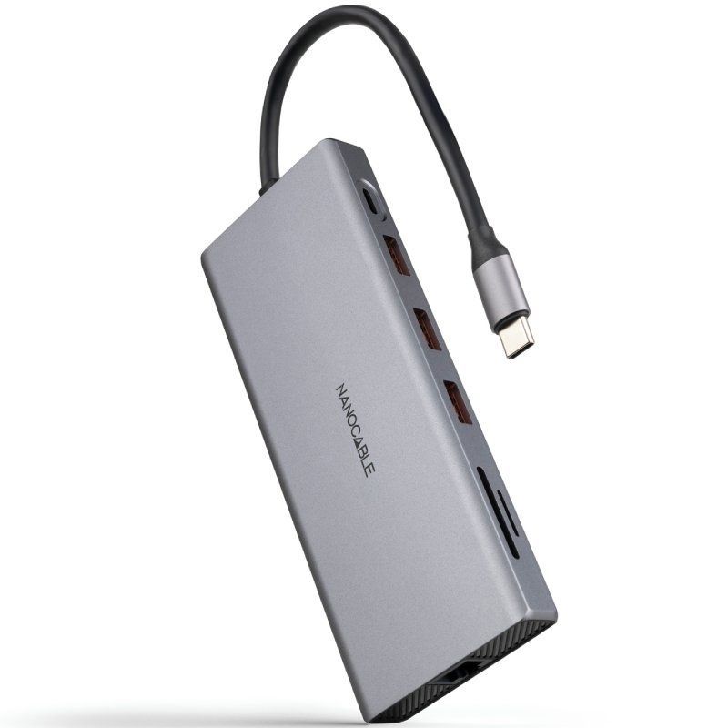 Docking C-type Nanocable 10.16.4612 / 3xusb / 1xusb Type-c / 2xhdmi 4K / 1xdisplayport / 1xrj45 / 1…