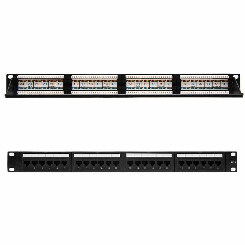 Patch Panel Nanocable 10.21.3124 / 24 Portas / Cat.6 / Altura 1U
