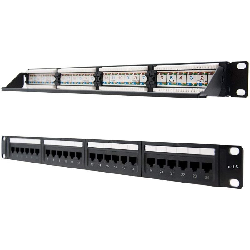 Patch Panel Nanocable 10.21.3124 / 24 Portas / Cat.6 / Altura 1U