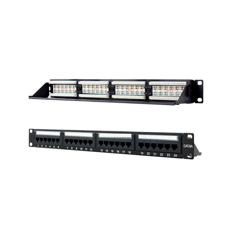 Patch Panel Nanocable 10.21.4124 / 24 Portas / Cat.6a / Altura 1U