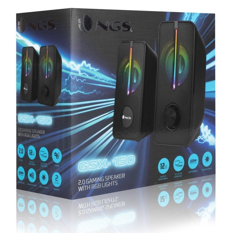Altifalantes NGS Gsx-150 / 12W / 2.0 / Preto
