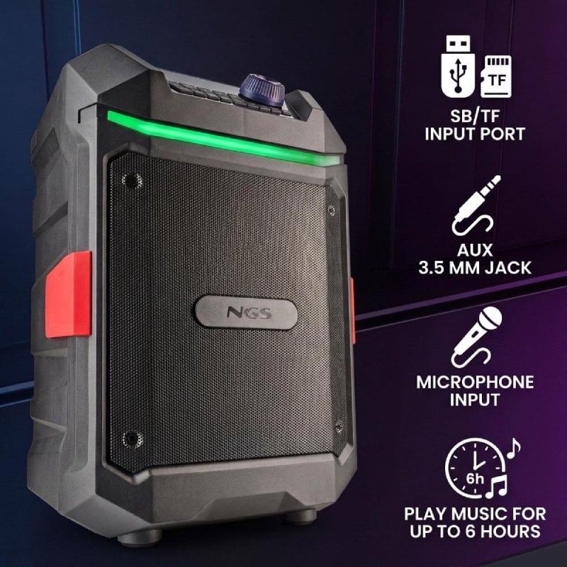 Altifalante Portátil com Bluetooth NGS Wild Bash Compact / 240 W