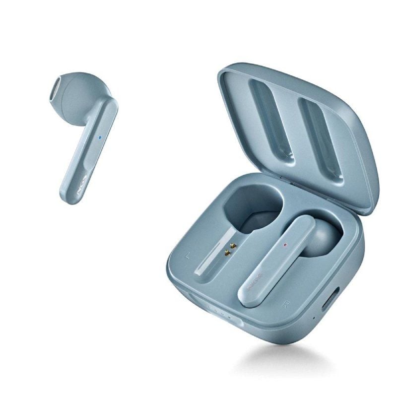 Auscultadores Bluetooth NGS Ártica Move com Estojo de Carregamento / Autonomia 7h / Azul