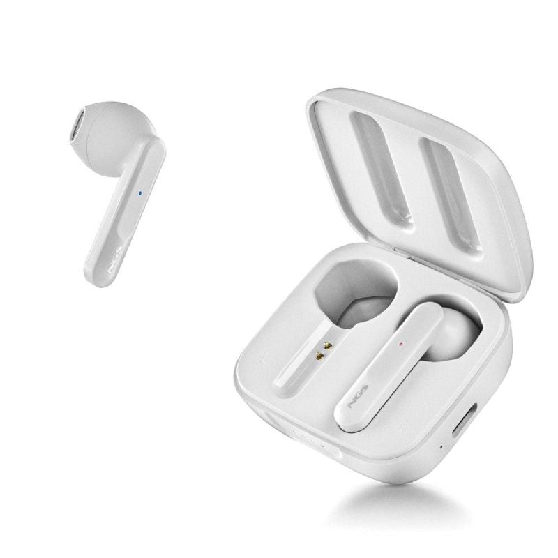 Auscultadores Bluetooth NGS Ártica Move com Estojo de Carregamento / Autonomia 7h / Branco