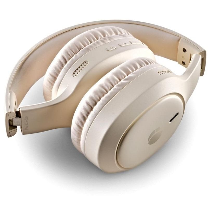 Auscultadores sem Fios NGS Artica Tempest / com Microfone / Bluetooth / Bege