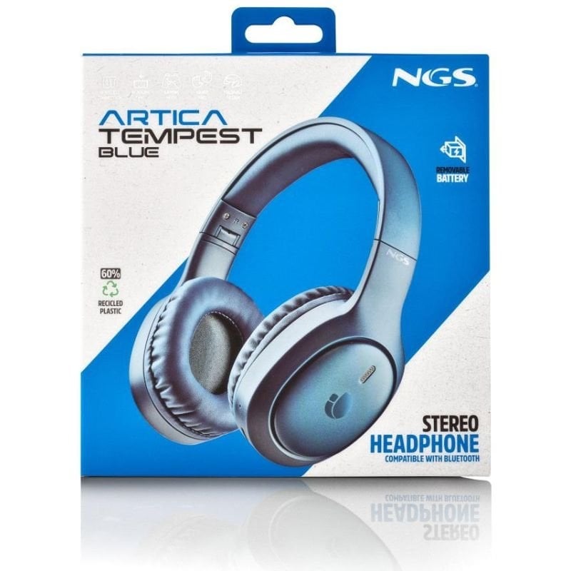 Auscultadores sem Fios NGS Artica Tempest / com Microfone / Bluetooth / Azuis