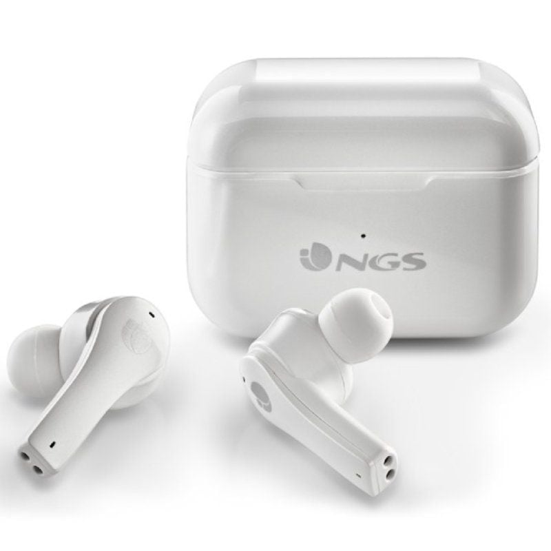Auscultadores Bluetooth NGS Ártica Bloom com Estojo de Carregamento / Autonomia 6h / Branco
