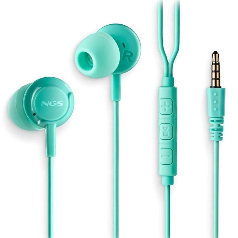 Auscultadores Intra-auriculares NGS Cross Drift / com Microfone / Jack 3.5 / Verde