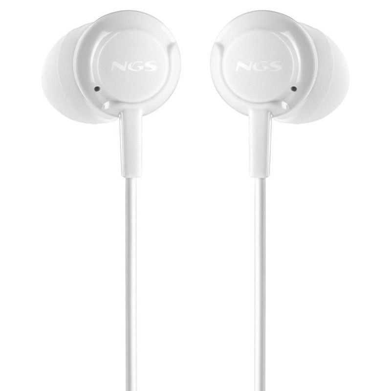 Auscultadores Intra-auriculares NGS Cross Drift / com Microfone / Jack 3.5 / Branco