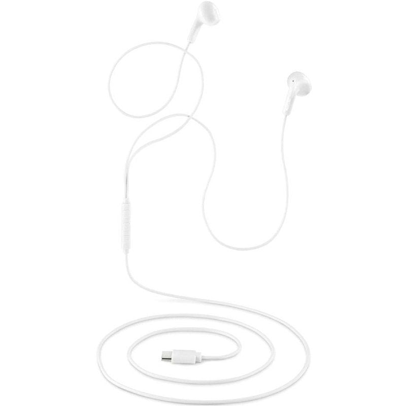 Auscultadores Intra-auriculares NGS Cross Glide / com Microfone / USB Type-c / Branco