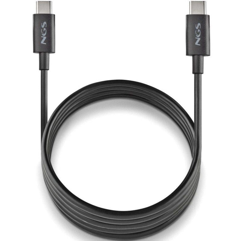 Cabo USB 2.0 Tipo C NGS ZYRO 60w-1 / USB Tipo C Macho - USB Tipo C Macho / Até 60W / 480mbps / 1m /…