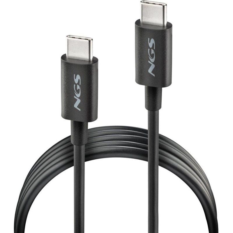 Cabo USB 2.0 Tipo C NGS ZYRO 60w-1 / USB Tipo C Macho - USB Tipo C Macho / Até 60W / 480mbps / 1m /…