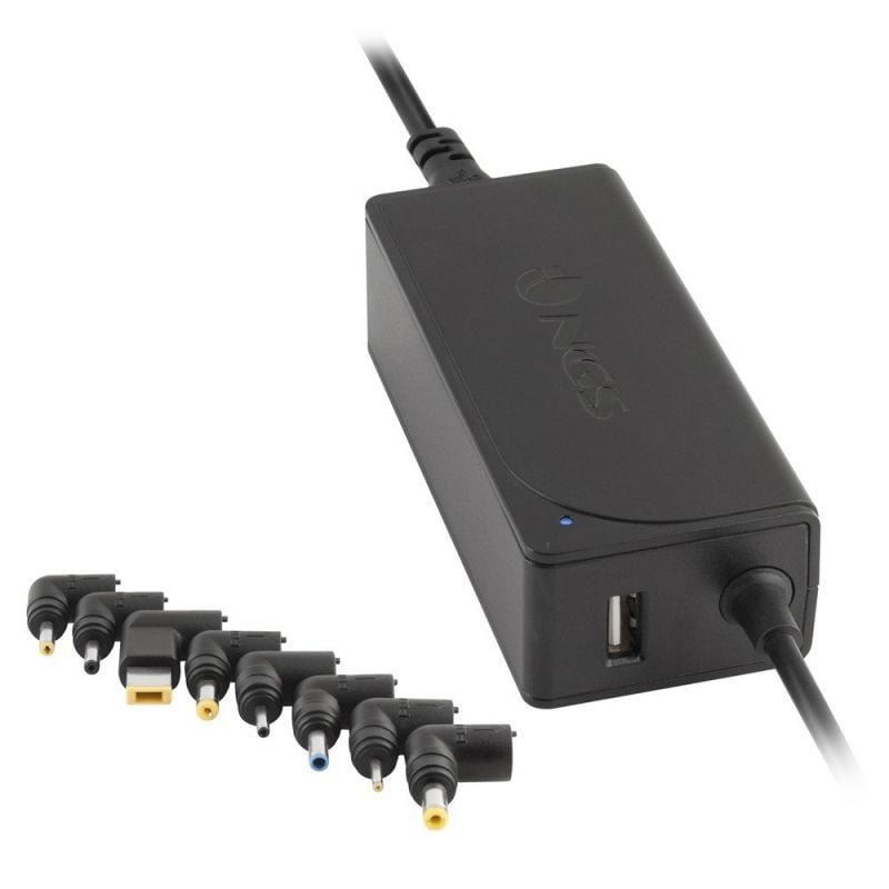 Carregador de Computador Portátil NGS W-45w / 45W / Automático / 8 Conectores / Tensão 19-20v / 1 U…