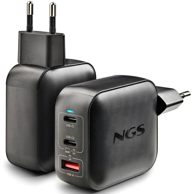 Carregador de Parede Gan NGS BUD100WTINY 100W / 2xusb Type-c / 1xusb / 100W