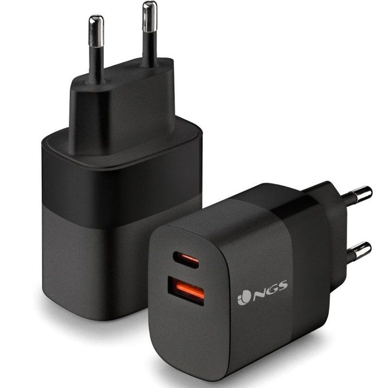 Carregador de Parede Gan NGS Bud 33W / 1xusb Type-c / 1xusb / 33W