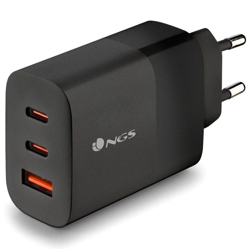 Carregador de Parede Gan NGS Bud 65W / 2xusb Type-c / 1xusb / 65W