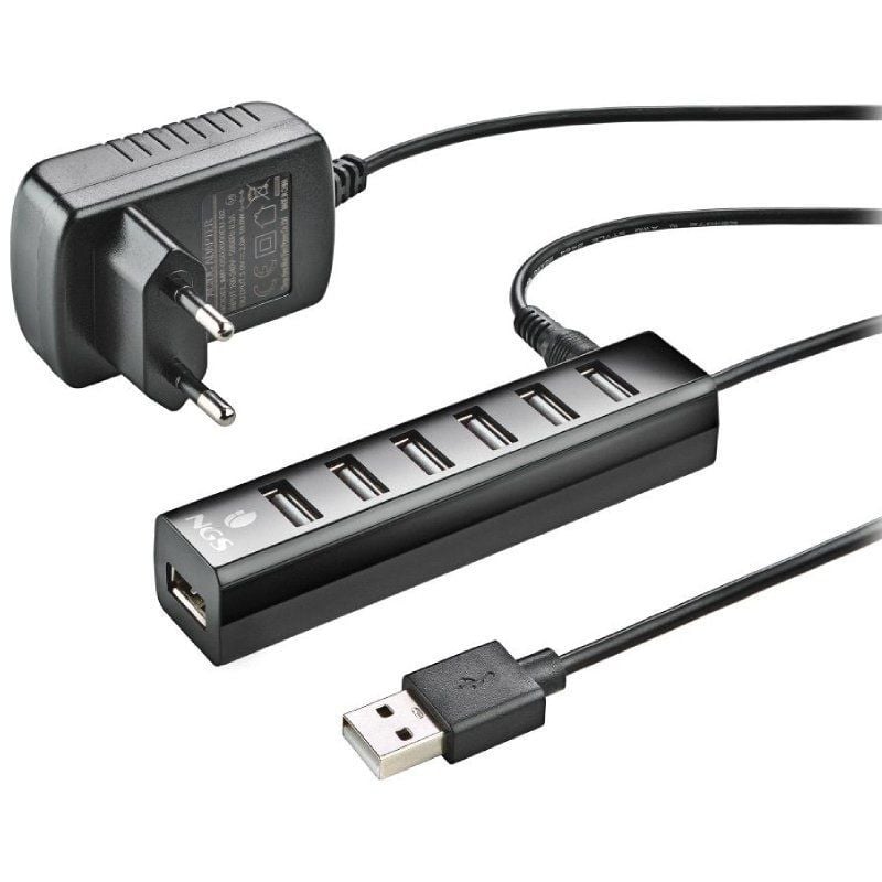 Hub USB 2.0 com Fonte de Alimentação Externa NGS IHUB7 Tiny / 7xusb