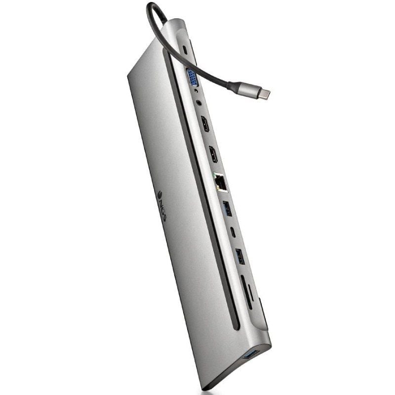 Docking USB Type-c NGS Wonderdock12 / 3xusb / 2xhdmi 4K / 1xvga / 1xrj45 / 1xleitor de Cartões / 1x…